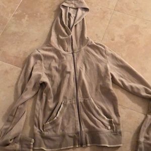 Tan velour hoodie